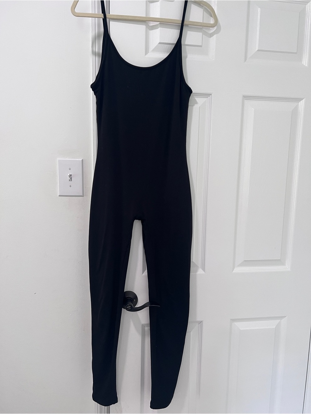 BUMPSUIT Maternity Black Slim Jumpsuit with Spaghetti Straps